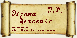 Dijana Mirčević vizit kartica
